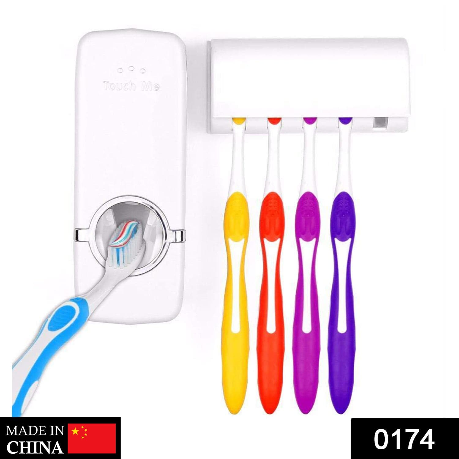 0174_tooth_dispenser Toothpaste Dispenser & Tooth Brush Holder - 0174_tooth_dispenser Toothpaste Dispenser & Tooth Brush Holder