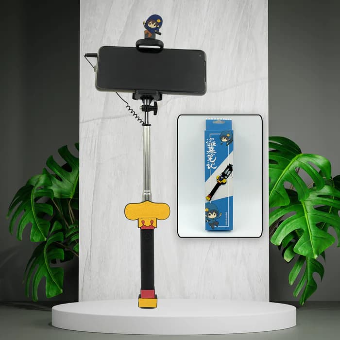 0330 SELFIE STICKS BOX WITH AUX WIRE FOR ALL SMART PHONES, EXTENDABLE SELF PORTRAIT SELFIE STICK (1 PC ) - 0330 SELFIE STICKS BOX WITH AUX WIRE FOR ALL SMART PHONES, EXTENDABLE SELF PORTRAIT SELFIE STICK (1 PC )