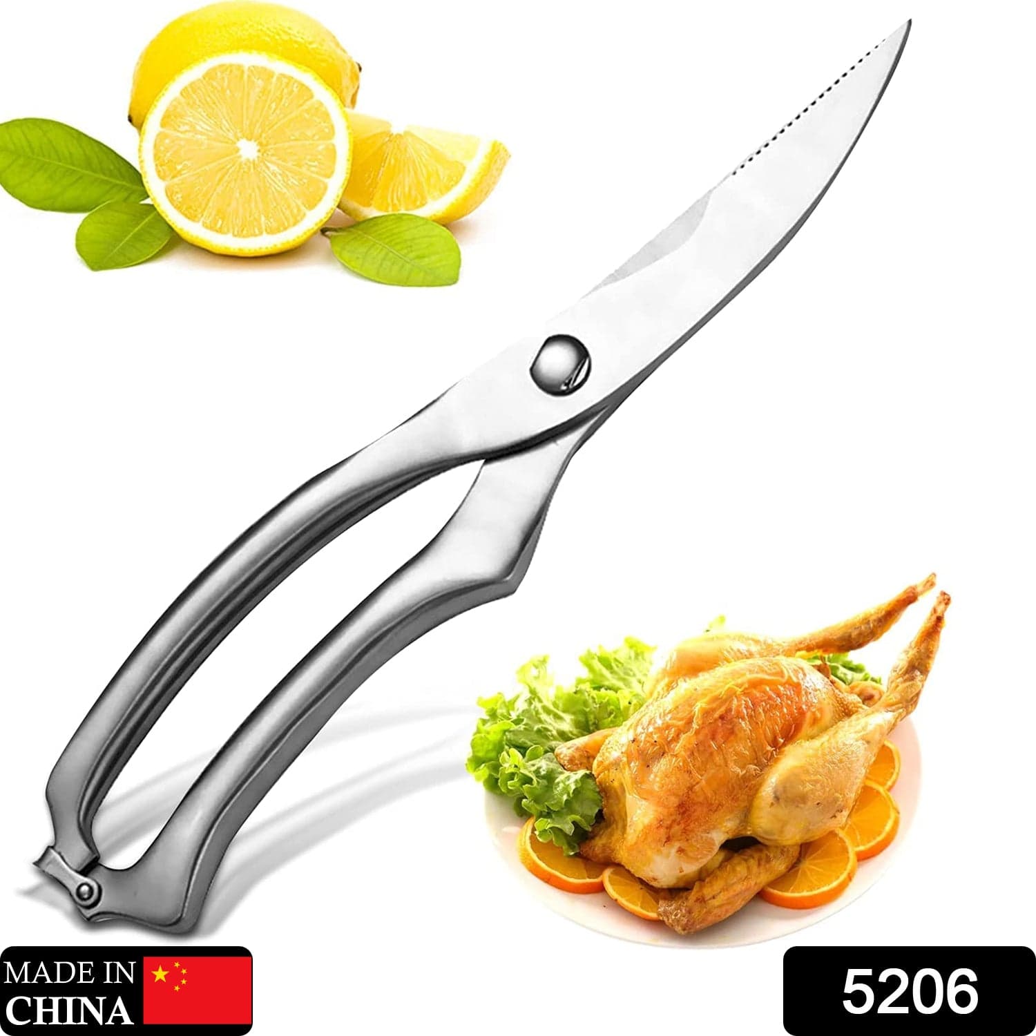 5206 Heavy Duty Stainless Steel Poultry Shears, Premium Ultra Sharp Spring-Loaded Kitchen - 5206 Heavy Duty Stainless Steel Poultry Shears, Premium Ultra Sharp Spring-Loaded Kitchen