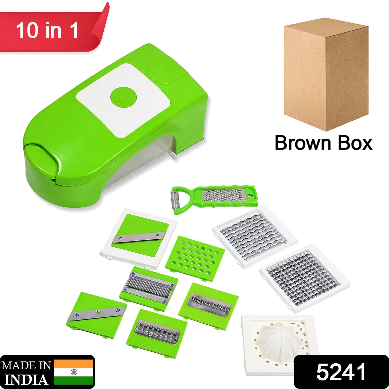 5241 10 in 1 Fruit & Vegetable Slicer & Cutter (brown box) - 5241 10 in 1 Fruit & Vegetable Slicer & Cutter (brown box)