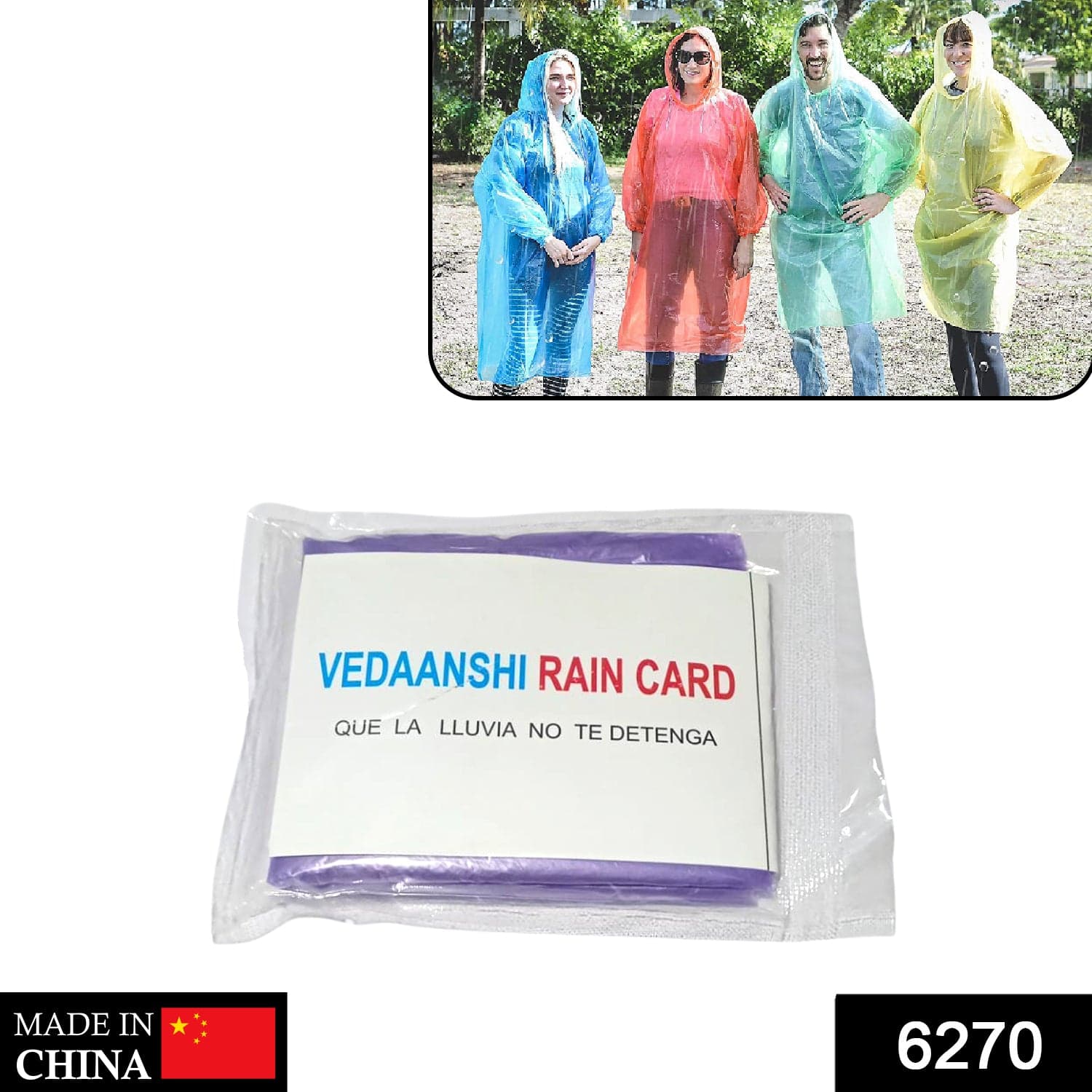 6270 Disposable Rain Card Raincoat Easy to Carry Emergency Waterproof Rain coat RainCard - 6270 Disposable Rain Card Raincoat Easy to Carry Emergency Waterproof Rain coat RainCard
